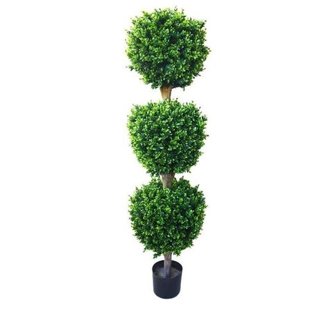 PURE GARDEN Pure Garden 50-10007 5 ft. Artificial Julian Hedyotis Large Faux Potted Topiary Plant 50-10007